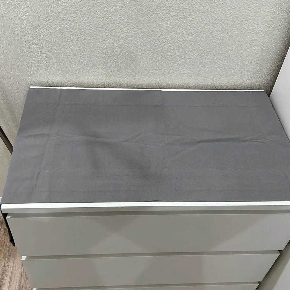 Restoration Hardware table runner gray linen